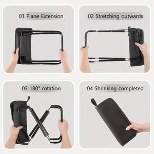 Silla Plegable Portátil de Aluminio para Exteriores, Camping, Pesca, Senderismo, Picnic, con Mini Almacenamiento - Product Image 5