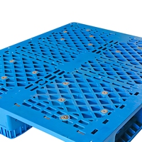 Palette en plastique HDPE réversible à grille, robuste, empilable, pour stockage en entrepôt, taille et couleur personnalisées