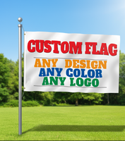 Bandera Comercial Impermeable de 3x5 Pies con Logotipo Personalizado, Impresa Digitalmente en Poliéster 100%, Bandera Publicitaria Personalizada con Piezas de Aluminio