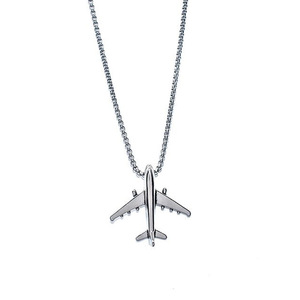 Noter nueva moda hombres avión Collar Hiphop Rock colgante Colar Masculino accesorios masculinos novio regalo - Product Image 1