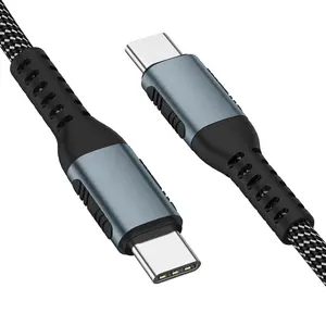 Nieuwe Pd Anti-Slip 100W Type C Kabel Snel Opladen 5a Nylon Laptop Datakabel Snel Opladen 1/2M