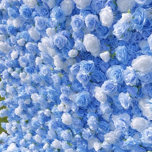Wholesale Baby Blue <b>Artificial</b> <b>Flower</b> Background Decorative <b>Wall</b> Wedding Baby Shower Wedding Party Fake <b>Flower</b> Decorative <b>Wall</b> - Product Image 4