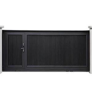 <span class=keywords><strong>Portail</strong></span> de <span class=keywords><strong>garage</strong></span> pliant double face en alliage d'aluminium Design coulissant électrique pour villa, cour, style Art déco - Product Image 1