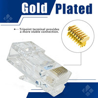 Connecteur Rj45 1000 pièces sac connecteurs Ethernet prise réseau UTP pour câble Standard connecteur Rj45 Cat6 passer à travers