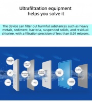 Système de purification d'eau UF à lavage automatique 1000L/H pour toute la maison/la communauté, élimine les bactéries, membrane UF 0,01μm