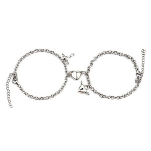 <span class=keywords><strong>2Pcs</strong></span>/Set Perhiasan Pasangan Fashion Gelang <span class=keywords><strong>Magnet</strong></span> Bentuk Hati Daya Tarik <span class=keywords><strong>Magnet</strong></span> Pasangan Gelang Kunci Hati - Product Image 1