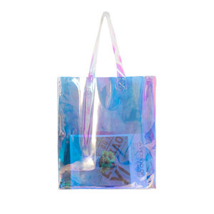 Bolsas de Compras con Recubrimiento Láser, Diseño Personalizado, Impresión Digital, Bolsa Transparente Holográfica de PVC, Personalizada para Mujer - Product Image 1
