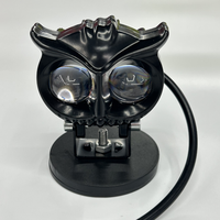 Feux de moto, design hibou, projecteurs de moto, mini phares antibrouillard/de conduite, phares auxiliaires LED pour moto, 3 couleurs