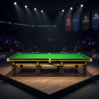 Table de billard professionnelle en bois massif avec tapis vert en feutre de qualité tournoi pour club ou salle de jeux