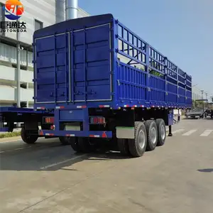 JT marka 80 ton sığır römork hayvancılık römork 3 akslar kargo hayvan şeker kamışı taşıma bahis çit yarı römork kamyon