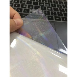 <span class=keywords><strong>Feuille</strong></span> de film de stratification à froid en PVC de taille A4 auto-adhésive 50 microns d'épaisseur autocollant en vinyle holographique doux pour l'utilisation de cadre photo artisanal - Product Image 5