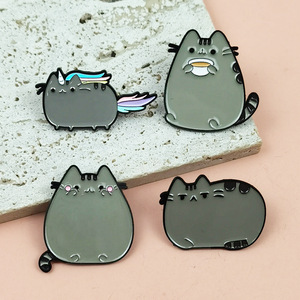 귀여운 고양이 에나멜 핀, 카와이 뚱뚱한 고양이 라펠 브로치, 만화 새끼 고양이 배지 (웨딩 백팩, 모자용) - Product Image 5
