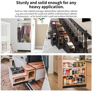 Undermount nhiệm vụ nặng nề ngăn kéo <span class=keywords><strong>Slide</strong></span> đường sắt dưới gắn đầy đủ RUNNERS ẩn glides cầu thang tủ Tủ tủ quần áo - Product Image 6