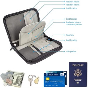 Custom Luxury Rfid <strong>Document</strong> Organizer Bag Waterproof Wallet <strong>Travel</strong> Passport <strong>Holder</strong> - Product Image 2