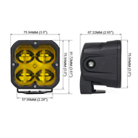 OGA Phare antibrouillard LED 3 pouces 20W, phare antibrouillard auxiliaire pour voitures, camions, 4x4, tout-terrain