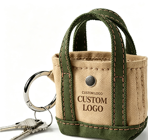 Porte-clés pratique en forme de mini sac fourre-tout avec logo personnalisé, pendentif tendance pour sac à main, décoration légère, cadeau promotionnel - Product Image 1
