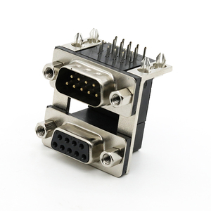 <span class=keywords><strong>D</strong></span>-<span class=keywords><strong>SUB</strong></span> Kiểu Dip Góc Phải Đầu Nối Cái 9Pin Đực Sang DB GVA 9Pin - Product Image 1