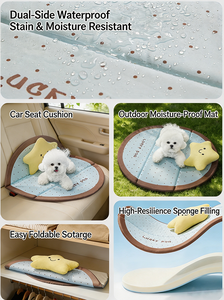 Tappetino Pieghevole Impermeabile a Doppio Lato Rinfrescante per Cani, Cuscino a Stella, Cuccia Lavabile, Tappetino Portatile da Viaggio per Auto per Gatti e Cuccioli - Product Image 3