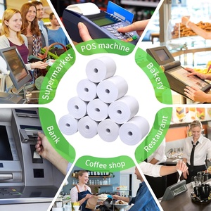 JAMATA Rouleaux de papier <span class=keywords><strong>thermique</strong></span> sans BPA 57mm x 40mm x 16m Pack 30 Single White Clear Printing Durable Compatible <span class=keywords><strong>TPE</strong></span> Credit Card Payment - Product Image 6