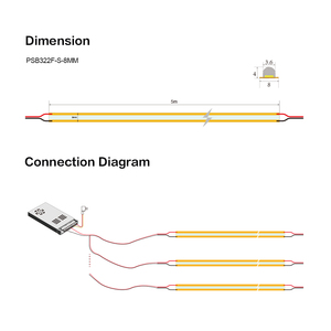 Interfaz de Luz Lineal de 8 mm con Conectividad Wi-Fi, Clasificación IP20 para Uso en Hoteles, Ra90 6000K/2700K, Regulable - Product Image 3