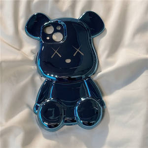 เคสโทรศัพท์ลายหมีน่ารัก 3 มิติ ชุบโครเมียม ดีไซน์สร้างสรรค์ ปี <span class=keywords><strong>2023</strong></span> สำหรับ <span class=keywords><strong>iPhone</strong></span> 15 <span class=keywords><strong>Pro</strong></span> Max <span class=keywords><strong>11</strong></span> 12 13 14 <span class=keywords><strong>Pro</strong></span> Max เคสโทรศัพท์ลายหมีเท่ๆ สไตล์ Bearbrick - Product Image 4