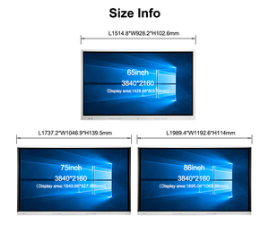 65 pulgadas smart pizarron 4k android y windows os 10 puntos táctil ir <span class=keywords><strong>pizarra</strong></span> inteligente - Product Image 4