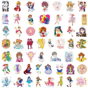 Cartoon Cardcaptor Sakura Anime Suitcase Notebook Book Sticker Decoration Lovely Waterproof Reusable Promotional Gift Wholesale