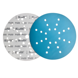 Disco Abrasivo <span class=keywords><strong>de</strong></span> Cerámica Azul RTS65 Scorpion Star <span class=keywords><strong>de</strong></span> 9 Pulgadas y 24 Orificios, Grano 40-800, Compatible con OEM/OBM, para Pulido <span class=keywords><strong>de</strong></span> Paredes y Festool - Product Image 2
