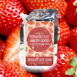 OEM/OBM Organic Fruit Strawberry Face and Body Scrub Coffee Cream and Gel Whitening Moisturizing Exfoliant Wholesale Supply