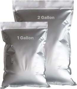 Custom 1 Gallon Aluminum Vacuum Mylar Bags 10x14 Inch Three Side Seal Food Storage Bags with 300cc Oxygen Absorber - Product Image 1