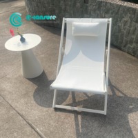 Ensemble de chaises pliantes et de table d'appoint en aluminium de qualité pour l'extérieur, ensemble de chaises longues pour la piscine, pour la maison et le jardin