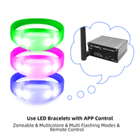 Bracelets lumineux LED multicolores en silicone avec télécommande pour événements mondiaux, anniversaires et mariages – Lots en gros