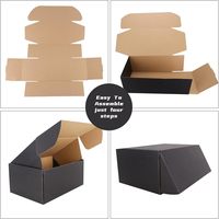 Boîte en carton ondulé noir écologique en matériaux recyclés, finition mate, gaufrage, doublure en mousse, logo personnalisé, fermeture magnétique