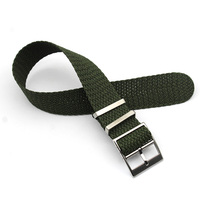 Bracelet de montre en nylon Perlon multi-couleurs à boucle en acier 316L de haute qualité, 18, 20, 22 mm, remplacement