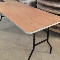 Table à manger rectangulaire pliante en bois avec plateau en contreplaqué, table de cuisine pliable pour la salle à manger à domicile