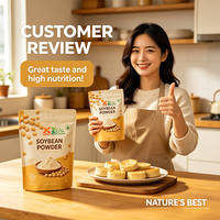 Tepung Kedelai Premium Tanpa Lemak, Non-GMO, Protein ≥52%, Rendah Lemak, Enzim Tidak Aktif, Grade Makanan, untuk Kue, Nutrisi Daging, Makanan Hewan Peliharaan