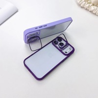 Coque pour iPhone 17 avec support d'objectif, film protecteur transparent et béquille – Étui de protection pour iPhone 17 Air, 16, 15 Pro Max