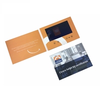 Carte d'invitation vidéo numérique LCD Brochure vidéo en papier de style musical pour mariage Carte de voeux vidéo