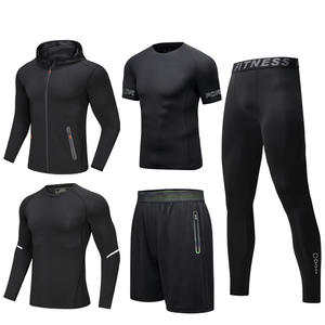 Conjunto Esportivo de Fitness 5 Peças, Roupas de Treino Masculinas para Corrida e Basquete, Secagem Rápida, Personalizável para Musculação - Product Image 2