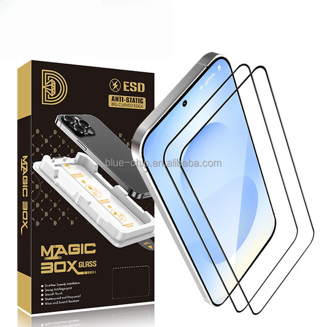 2 Pack HD Custom Tempered Glass Magic Box Screen Protector for Samsung Galaxy S24 S25 Ultra Plus With Anti-Dust Installation Kit