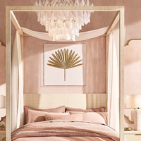 Lustre suspendu élégant en verre à pétales pour salon et salle à manger, feuilles faites à la main en verre de Murano rose doux, lustres modernes pour chambre à coucher