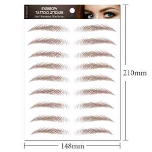 Faux autocollants de tatouage de sourcil <span class=keywords><strong>3D</strong></span> temporaires imperméables pour femmes à la mode en gros - Product Image 2