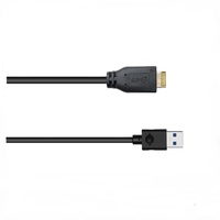 Câble d'extension USB 3.2 Type E vers USB 3.0 A femelle de 60 cm avec trou de fixation sur panneau frontal et vis