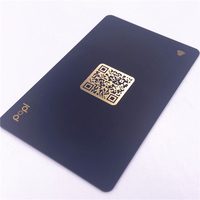 Carte de visite NFC personnalisée en noir mat, carte numérique NFC