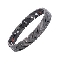Bracelets unisexes en acier inoxydable électroplaqué, directement de l'usine ; Vente en gros, style européen et américain, mosaïque tricolore en forme de V