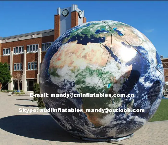 Inflatable "ASTRONAUTS VIEW'' Earth Globe w/Clouds - SUPER DUTY!