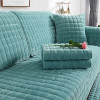 Housses de canapé ajustées pas chères en flanelle polaire, épaisses et douces, pour l'hiver/le printemps, housses de canapé pour salon