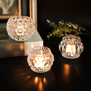 Portavelas <span class=keywords><strong>de</strong></span> cristal engrosado con forma <span class=keywords><strong>de</strong></span> calabaza, estilo nórdico, hecho a mano, para decoración del hogar en <span class=keywords><strong>Navidad</strong></span> y cumpleaños - Product Image 2