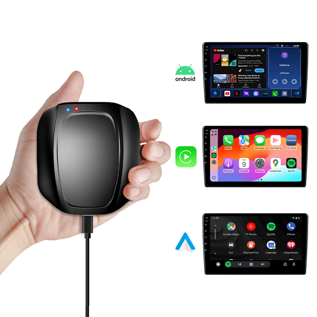 Autommi Wireless CarPlay Adapter Portable Car Play Multimedia Module Dongle Small Car Black Android Box netflix