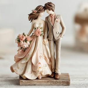 WeiVista resina matrimonio coppia figurina romantica sposa e <span class=keywords><strong>sposo</strong></span> scultura Custom Keepsake regalo per scrivania o mensola - Product Image 1